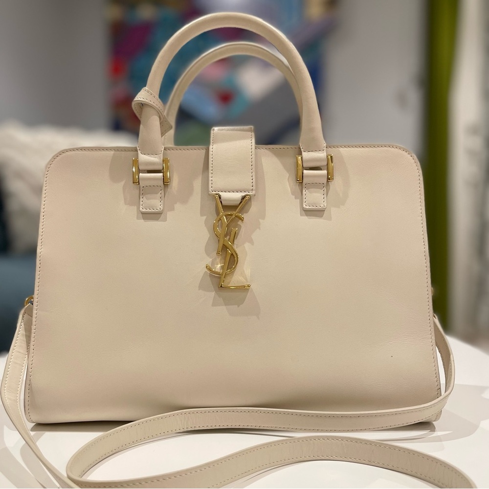 Authentic YSL Cabas OffWhite with Strap